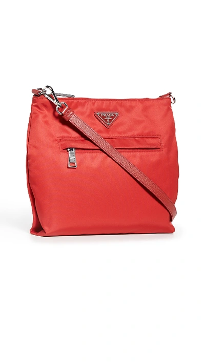 Prada Red Tsuto Crossbody Shoulder Bag