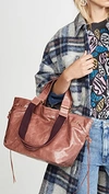 Isabel Marant Bagya New Crackled Tote Bag In Rosewood