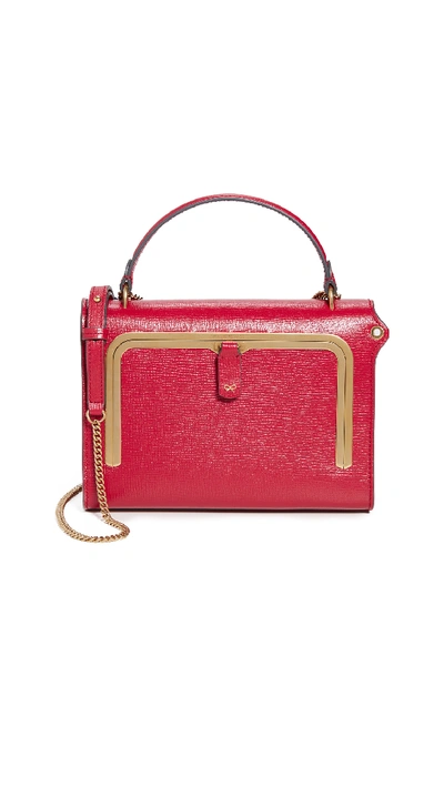 Anya Hindmarch Postbox Small Grained-leather Cross-body Bag In Carmine