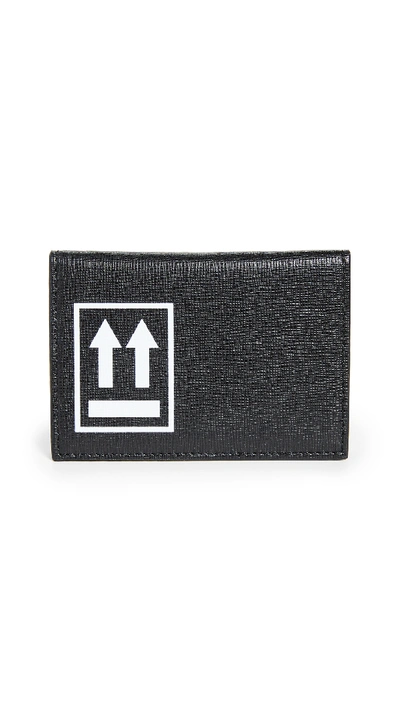 Off-white Black Card Holder In Black/white