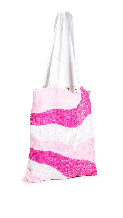 Retroféte Sequin Tote Bag In Pink Multi