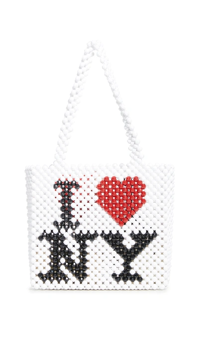 Susan Alexandra I Heart Nyc Bag In White/black/red