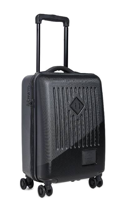 Herschel Supply Co Trade Power Carry On 34l Suitcase In Black/black