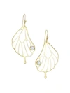 ANNETTE FERDINANDSEN 18K Yellow Gold & Opal Pampion Wing Drop Earrings