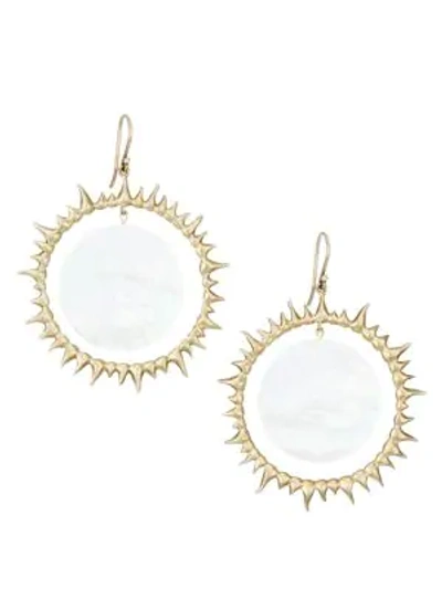 Annette Ferdinandsen 14k Yellow Gold & Mother-of-pearl Solar Eclipse Drop Earrings