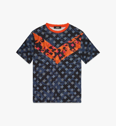 Mcm Men's Camo T-shirt In Blue Grey