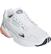 Adidas Originals Falcon Sneaker In Crystal White/ Easy Orange