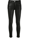 Zadig & Voltaire Womens Noir Pharel Stretch-leather Leggings 6 In Black
