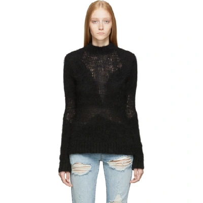 Ben Taverniti Unravel Project Unravel Black Slim Fit Crewneck Sweater