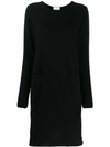 ALLUDE ROLLED HEM KNITTED DRESS