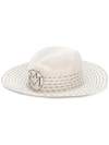 MAISON MICHEL EMBROIDERED LOGO HAT