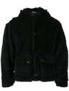 GCDS EMBROIDERED LOGO SHEARLING JACKET