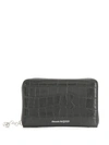 ALEXANDER MCQUEEN CROC-EFFECT WALLET