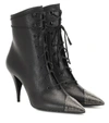 SAINT LAURENT KIKI 100 LEATHER ANKLE BOOTS,P00403651