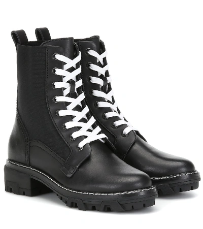 Rag & Bone Lace-up Leather Ankle Boots In Black