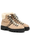 NICHOLAS KIRKWOOD SHEARLING AND SUEDE ANKLE BOOTS,P00414054