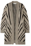 MAX MARA CARLO OVERSIZED ZEBRA-INTARSIA KNITTED CARDIGAN