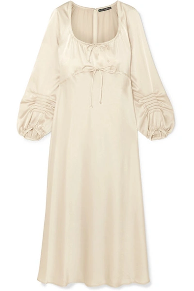 alexa chung satin dress Alexa Chung stuns in silk shift dress for lunch with Grimmy in Majorca