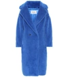 Max Mara Teddy Bear Icon Alpaca-blend Coat In Blue