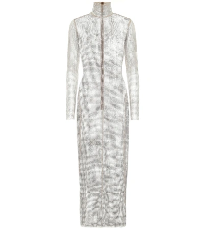 alessandra crystal mesh dress silver Alessandra Ambrosio wearing Sophie Couture Vanity Fair Oscar Party 2026  Sheer lace. Liquid crystals. Sculpted elegance. Couture designed for the  spotlight