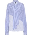 BEN TAVERNITI UNRAVEL PROJECT STRIPED COTTON BLOUSE,P00421508