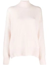 ALLUDE RIBBED TURTLE NECK JUMPER