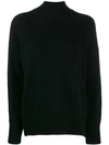 ALLUDE RIBBED TURTLE NECK JUMPER