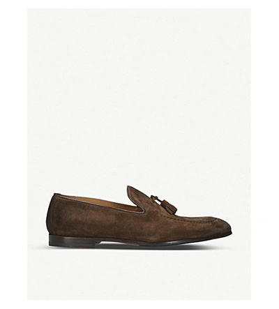 Doucal's Max Suede Loafers In Brown