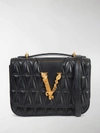 VERSACE LARGE QUILTED V BAG,DBFG985DNATR414156059