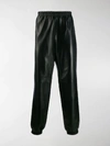 BURBERRY ELASTICATED HEM LEATHER TROUSERS,456119914395635