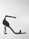 SAINT LAURENT OPYUM 85 GLITTER SANDALS,565527EX7DV13736015