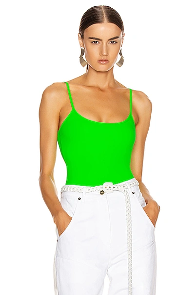 Alix Nyc Elizabeth Bodysuit In Green In Electric Green