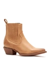 Frye Sacha Calf Leather Chelsea Booties In Beige