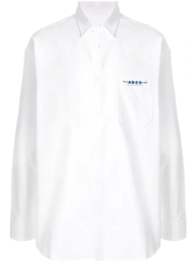 Ader Error Maison Kitsuné X  Logo Shirt In White