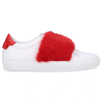 Givenchy Sneaker Low Urban Street Kalbsleder  Rot Weiss In Red