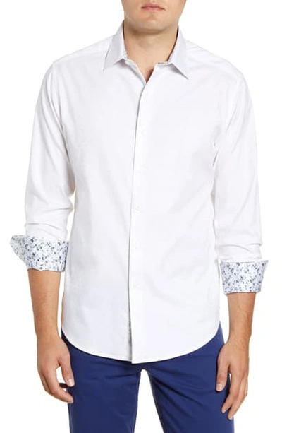 Robert Graham Keaton Regular Fit Button-up Sport Shirt In White
