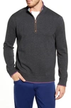 ROBERT GRAHAM REGULAR FIT QUARTER ZIP PULLOVER,RF198017CF