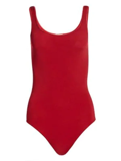 Wolford Women's Jamaika String Bodysuit In Chili Red