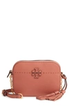 TORY BURCH MCGRAW LEATHER CAMERA BAG - PINK,50584