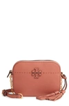Tory Burch Mcgraw Leather Camera Bag - Pink In Dark Cider