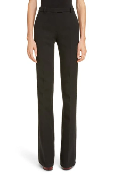 Givenchy Straight Leg Wool Drill Trousers In Black