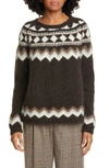 NILI LOTAN ADENE FAIR ISLE ALPACA & MERINO WOOL BLEND SWEATER,80254 Y003