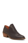 Lucky Brand Fausst Bootie In Dark Mushroom Suede