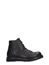 RICK OWENS MONKEY BOOT COMBAT BOOTS IN BLACK LEATHER,11061061
