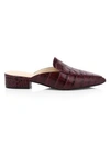 COLE HAAN Piper Croc-Embossed Leather Mules