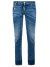 Dsquared2 Distressed Cropped Jeans In Blue