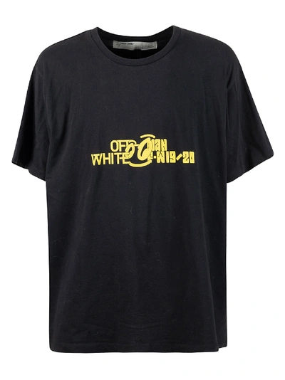 Off-white Oversized Printed Cotton-jersey T-shirt In Black