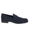 Tod's Classic 38k Loafers In Blue