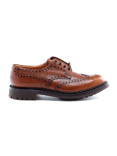 Church's Claverton Grained-leather Derby Brogues In Light Brown