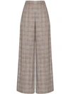 ROLAND MOURET TAYPORT WIDE-LEG CHECKED TROUSERS